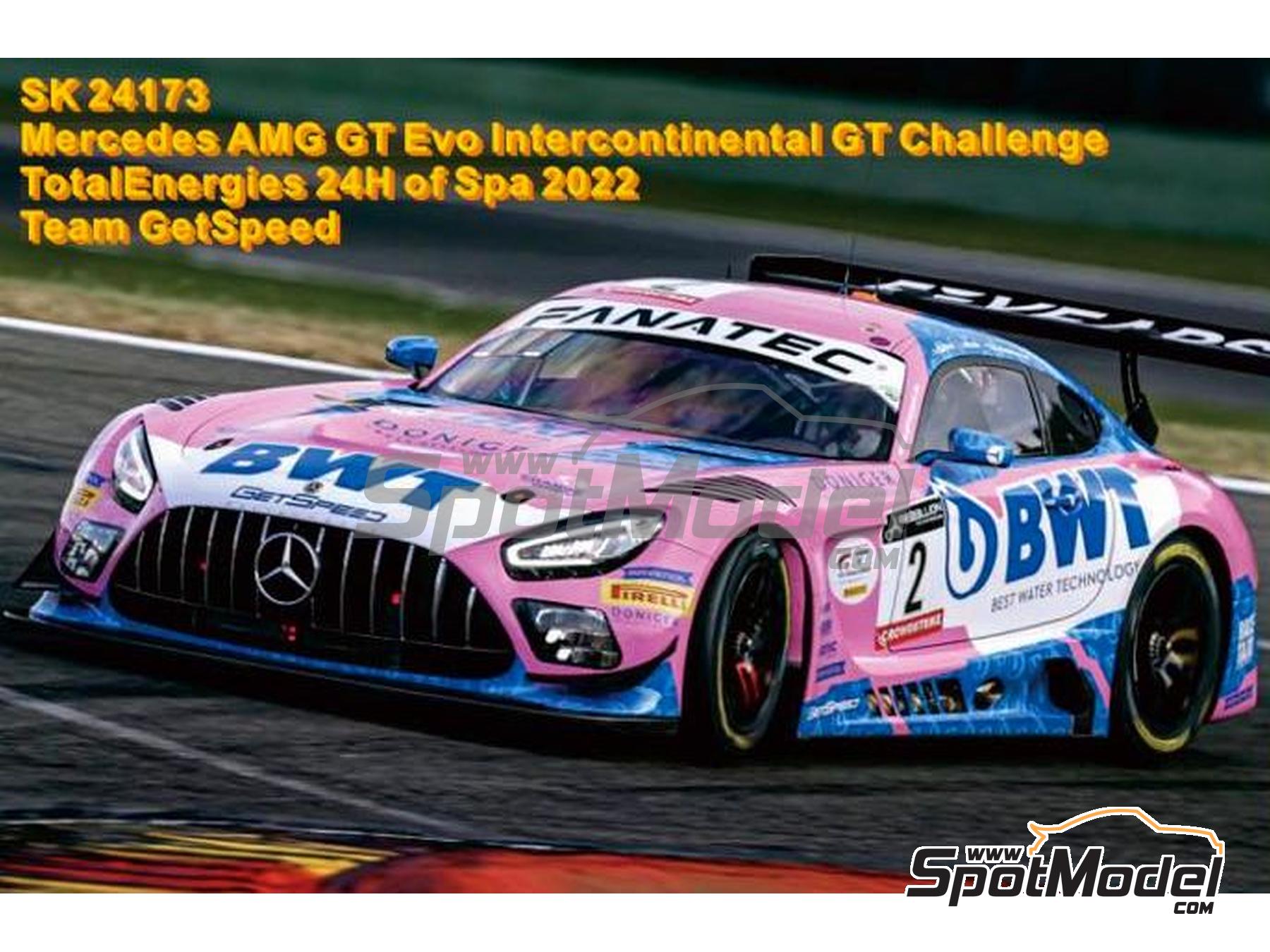 SKdecal SK24173 AMG Mercedes GT Evo インターナショナルGTチャレンジ Total Energies スパ24時間 2022
